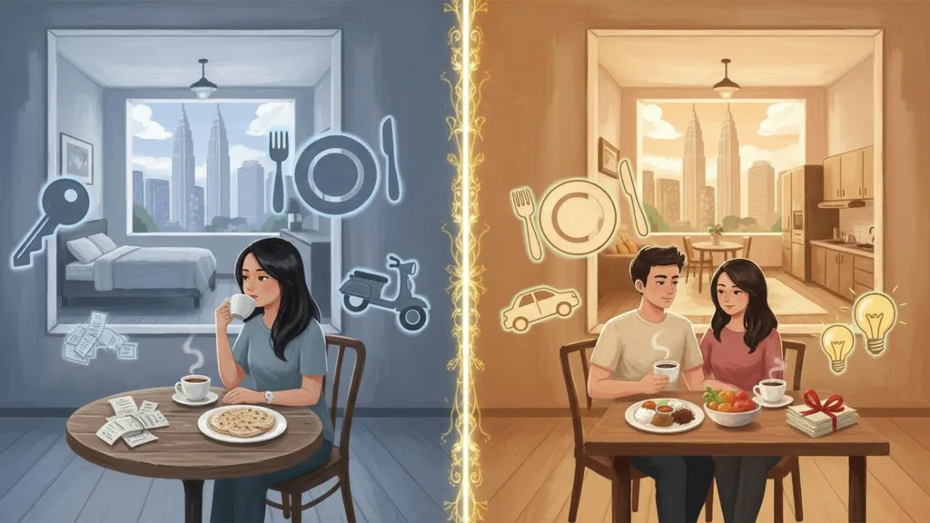 Realiti Pahit Yang Kena Telan Untuk Gaji Bawah RM5K Di KL 1 Pecahan Kos Sara Hidup 2026: Single vs Berpasangan