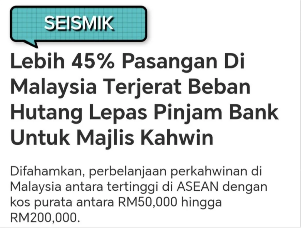 Gen Z Vs Millennials: Siapa Lagi Bijak Dalam Strategi Kewangan Hidup? 1 Terjerat dengan hutang selepas kahwin